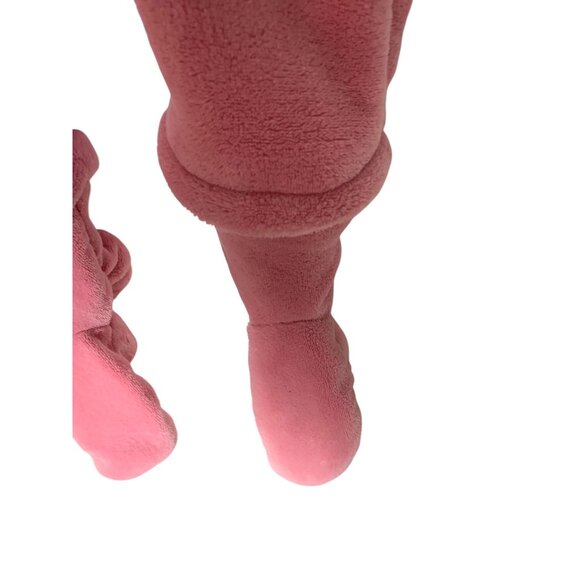 Hoodie Footie Pajamagram Her Size S M 1 Piece Hooded Faux Fur Bodysuit Pajamas T - Picture 4 of 6